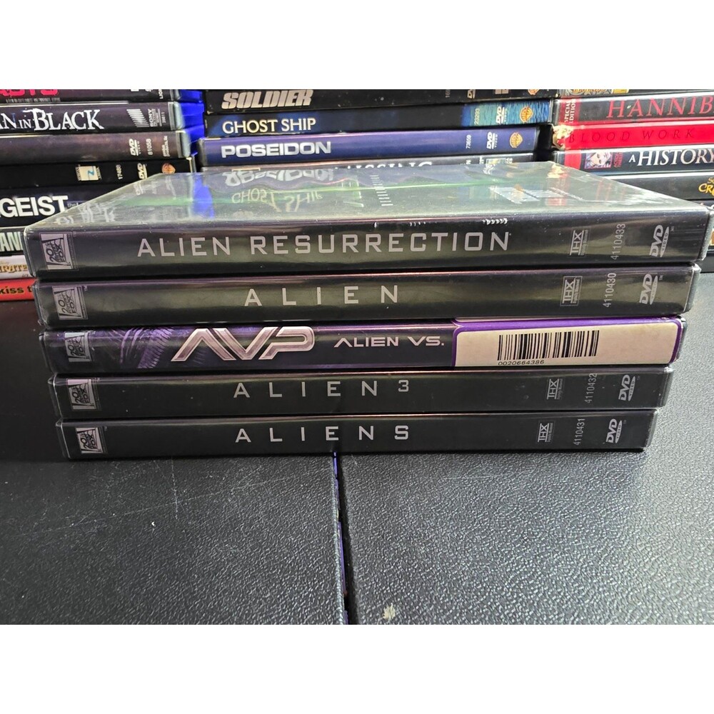 Alien Aliens Alien 3 Resurrection AVP 5 Movie DVD Lot Sci-Fi Horror Predator